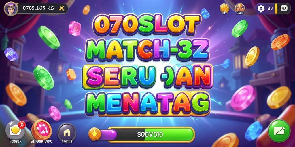 Screenshot utama 070SLOT menampilkan gameplay seru Match-3.