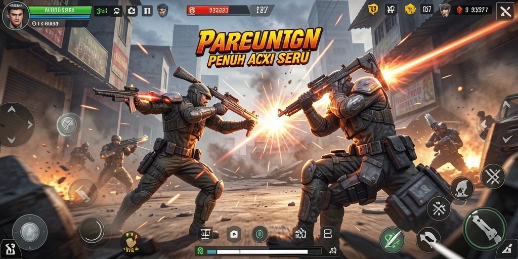 Screenshot menampilkan pertarungan seru dalam game 93337.