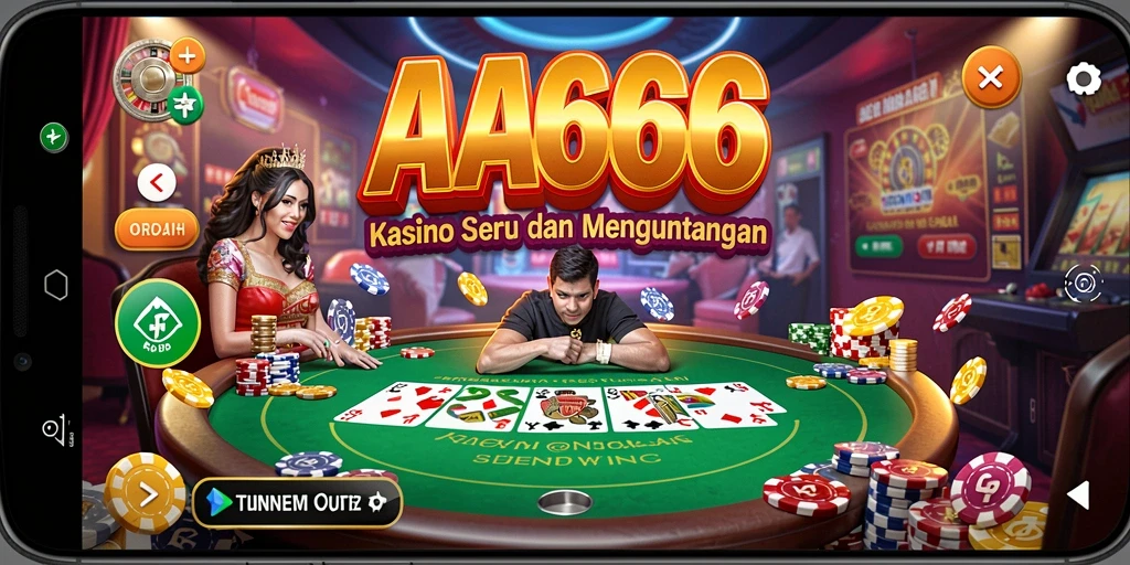 Tampilan gameplay Kasino yang menegangkan dan seru di AA666.