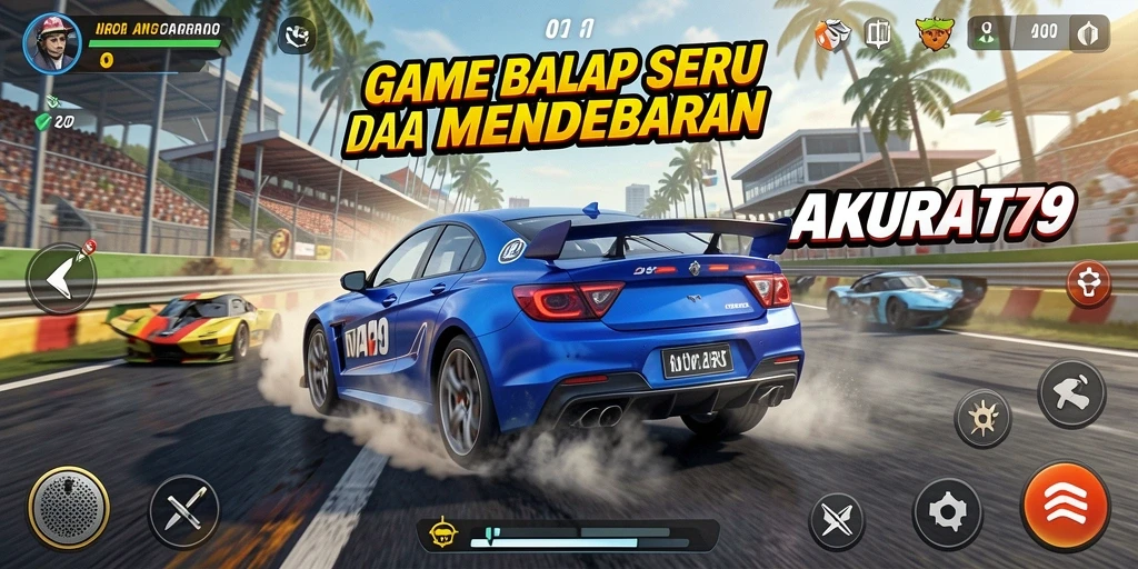 Gameplay balap yang mendebarkan dan penuh aksi di AKURAT79.