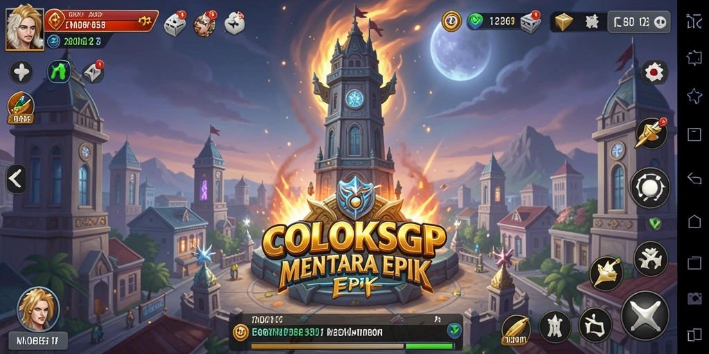 Tampilan gameplay seru dalam COLOKSGP menara pertahanan.