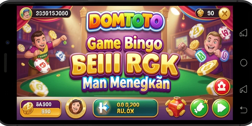 Screenshot DOMTOTO menunjukkan suasana permainan Bingo yang seru.