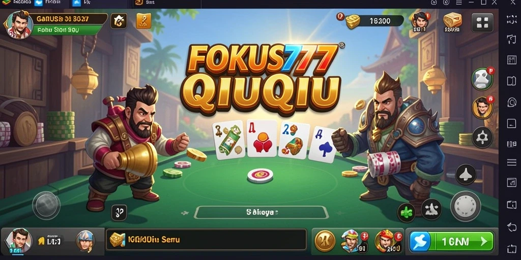 Tangkapan layar FOKUS777 menunjukkan gameplay menarik QiuQiu.