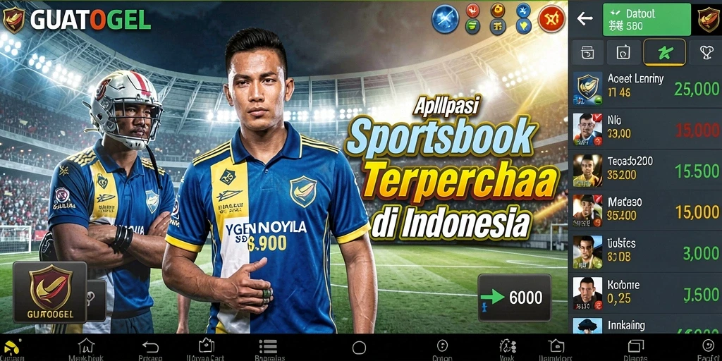 Tampilan utama GUATOGEL menampilkan berbagai pilihan taruhan olahraga.