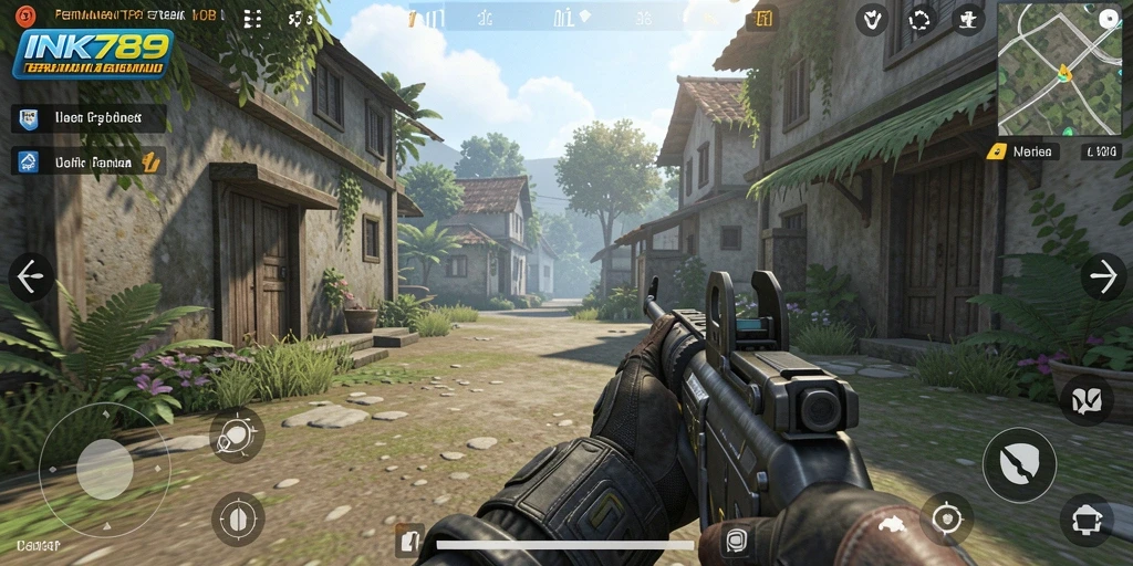 Screenshot gameplay INK789 yang menunjukkan aksi seru dalam TPS.