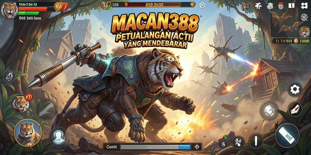 Tampilan gameplay intens dari game aksi MACAN388