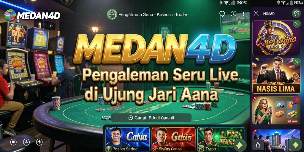 Screenshot gameplay Live Casino MEDAN4D dengan dealer profesional.