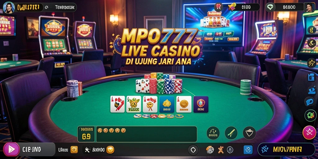 Tampilan gameplay Live Casino MPO777 dengan dealer profesional.