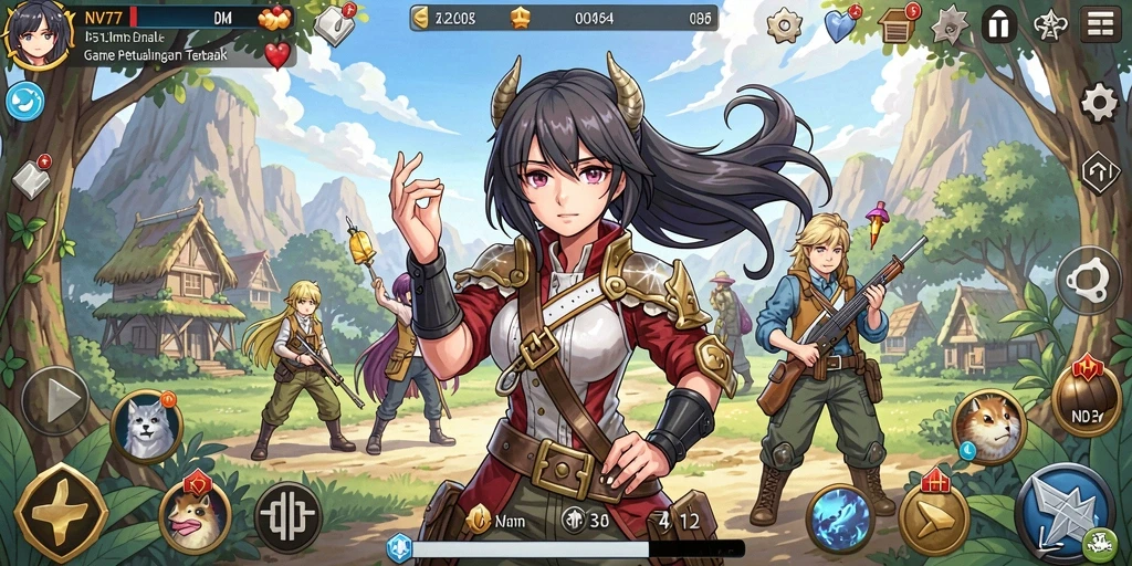 Gameplay NV77 yang menarik dengan karakter Anime yang hidup.