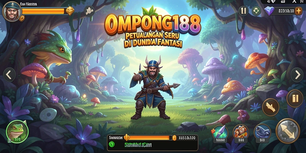 Tampilan gameplay OMPONG188 yang menakjubkan dan seru.