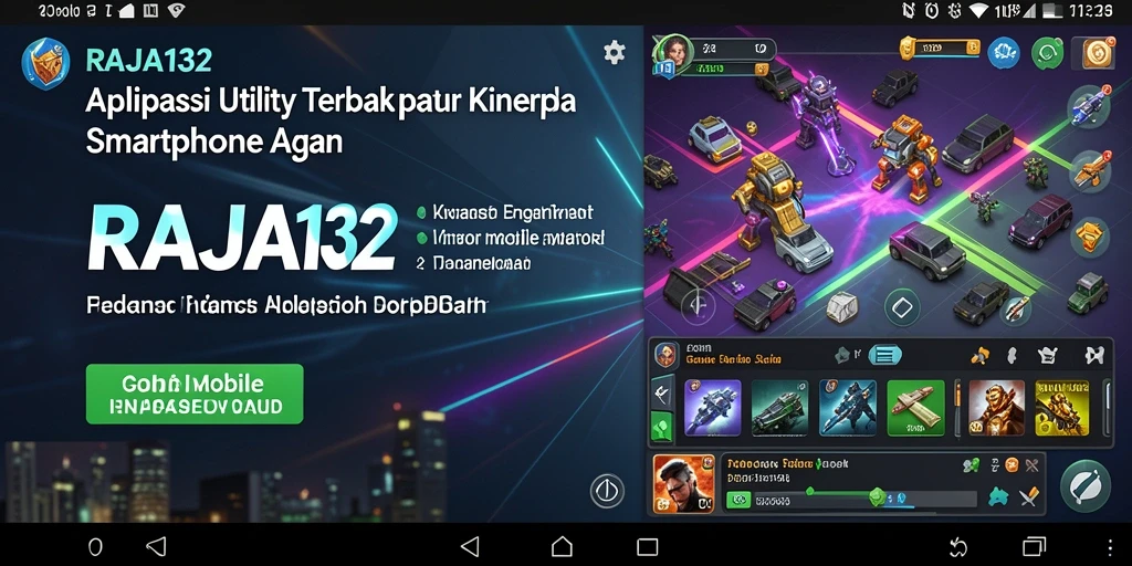 Tangkapan layar RAJA132 dengan antarmuka intuitif yang menampilkan fitur Utility.