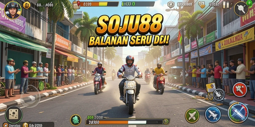 Gameplay balapan seru di SOJU88 dengan grafis menawan.