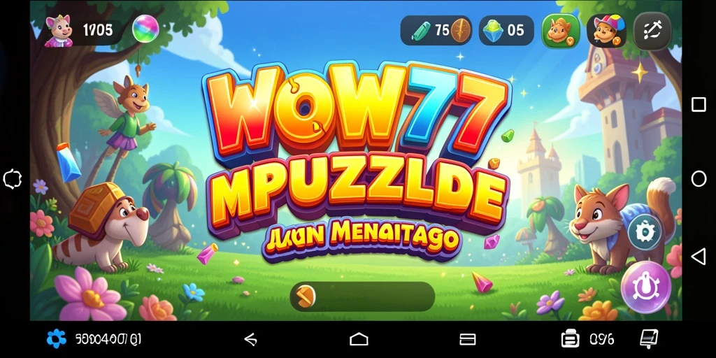 Tampilan gameplay WOW77 dengan berbagai level puzzle yang menantang.