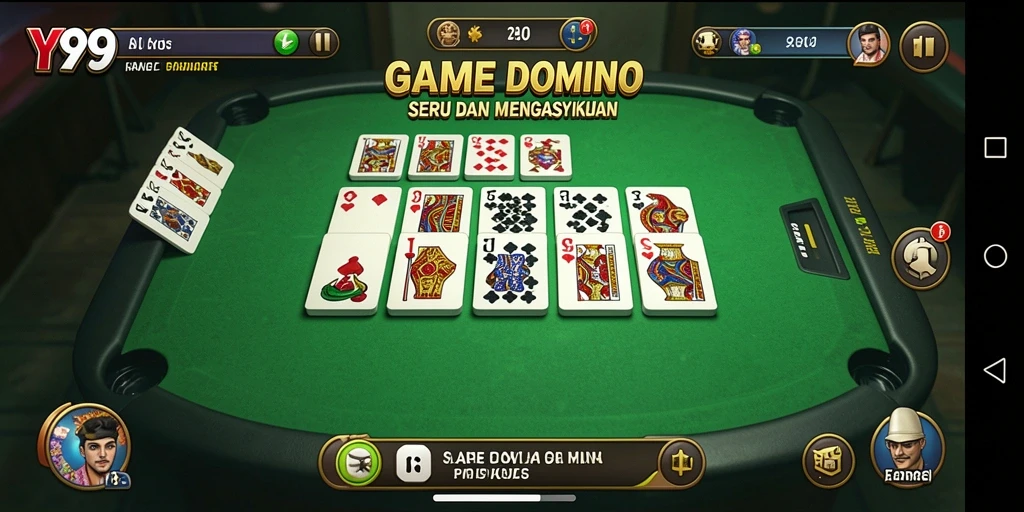 Screenshot Y89 menampilkan gameplay Domino yang seru dan interaktif.